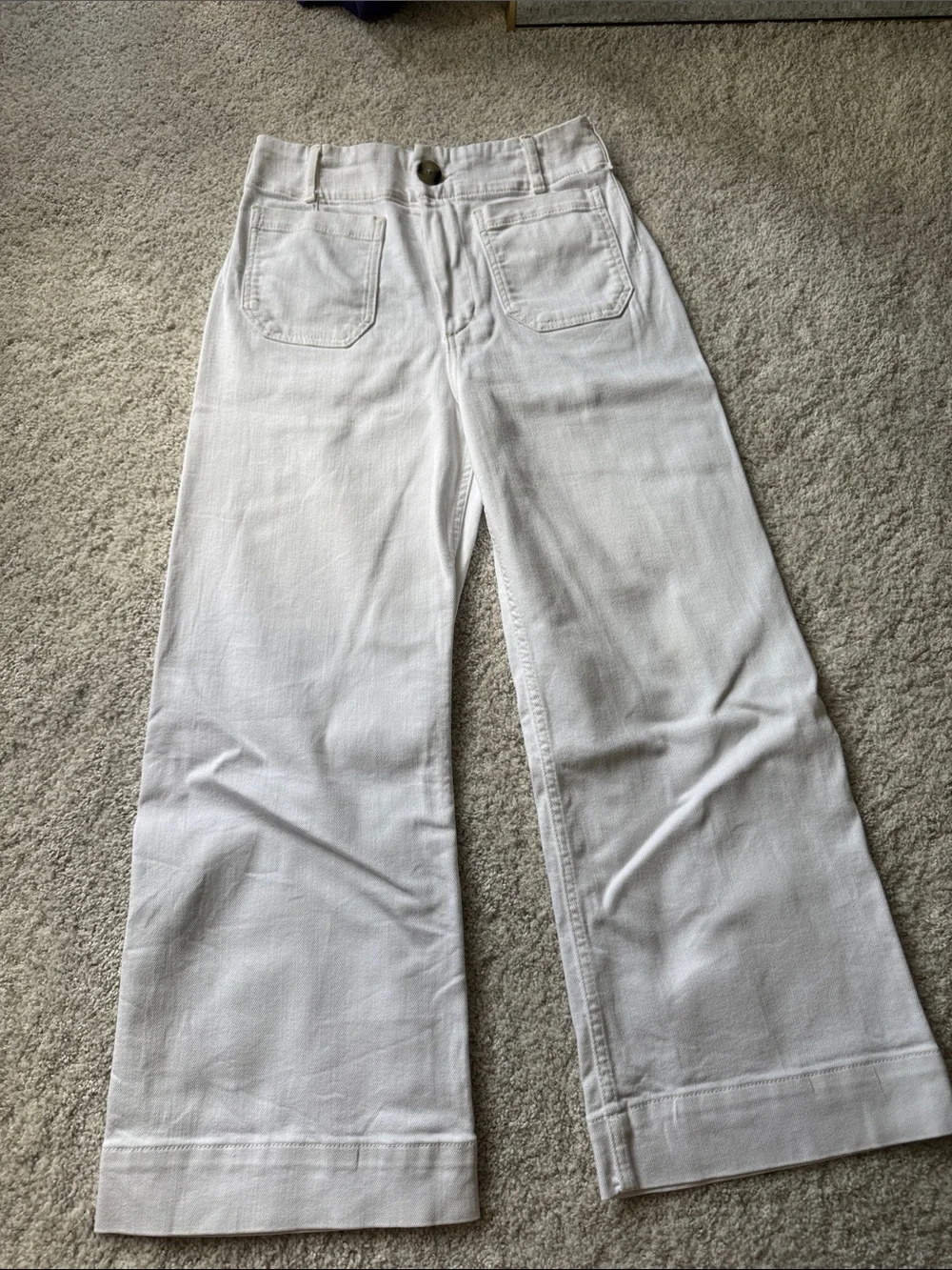Maeve the Colette White Wide-Leg denim - Picture 1 of 6